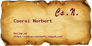 Cserei Norbert névjegykártya